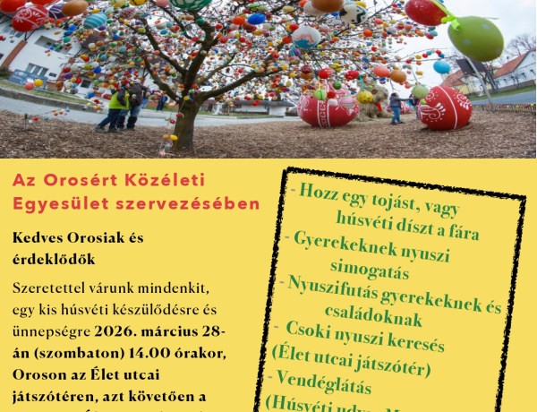 Húsvétváró családi programra hívják az orosiakat március végén  