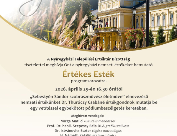 Sebestyén Sándor szobrászművész életművét mutatják be az Értékes Esték programsorozatban