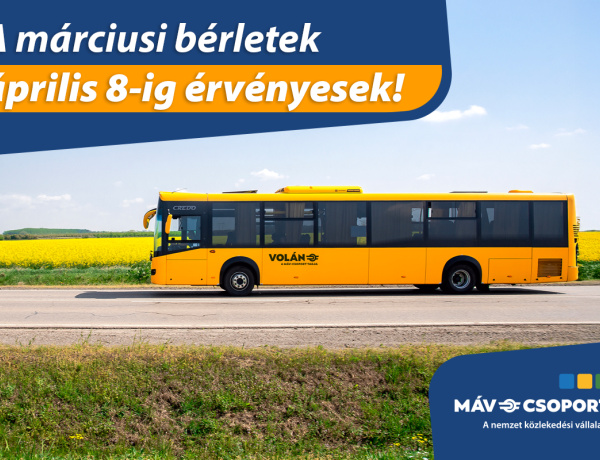 Húsvéti könnyítés az utazóknak: április 8-ig érvényesek a márciusi buszbérletek