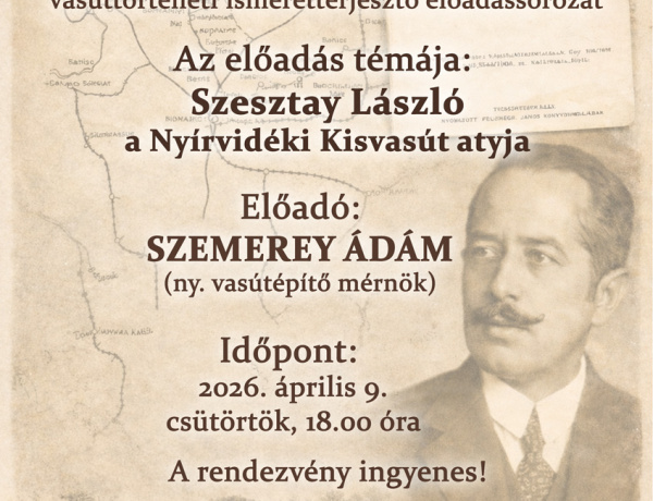 A Nyírvidéki Kisvasút történetét mutatják be a Szabolcsi vaspályák előadásán