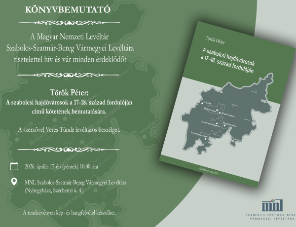 A szabolcsi hajdúvárosok múltját mutatja be Török Péter új kötete