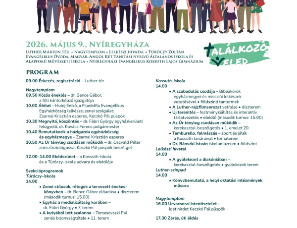 „Találkozó Veled” – egyházkerületi napra várják a közösségeket Nyíregyházán