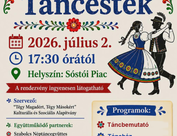 Folk és tánc tölti meg a Sóstói Piacot július elején