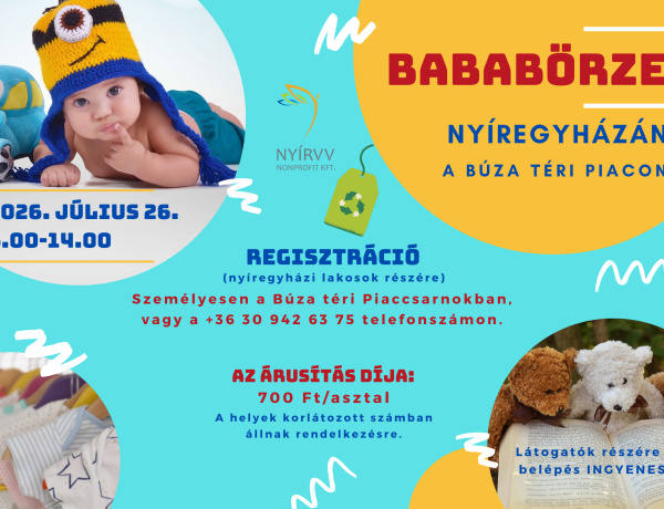Kincsvadászat a Búza téri Piacon – újra BabaBörze várja a családokat Nyíregyházán