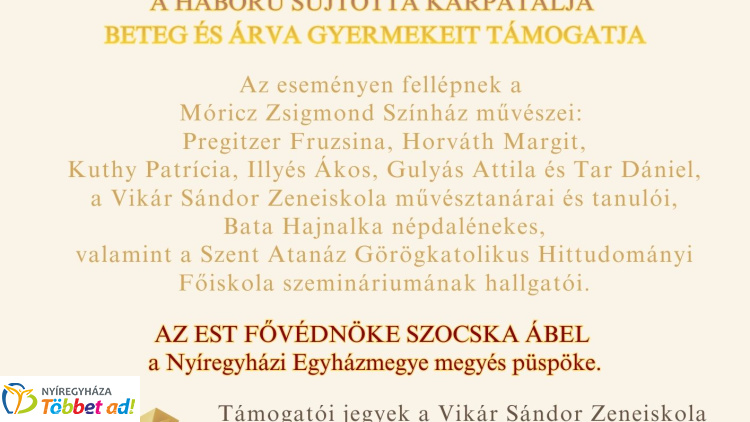 Jónak lenni jó Nyíregyházán is:  jótékonysági koncerttel támogatják a Kárpátalját