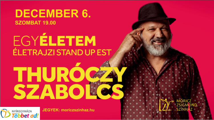 Thuróczy Szabolcs lép a Móricz Zsigmond Színház Nagyszínpadára szombaton