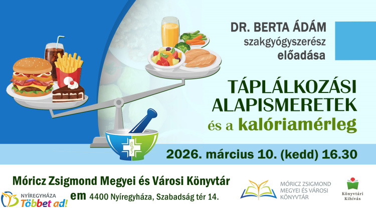 Táplálkozási alapismeretekről tart előadást Dr. Berta Ádám Nyíregyházán