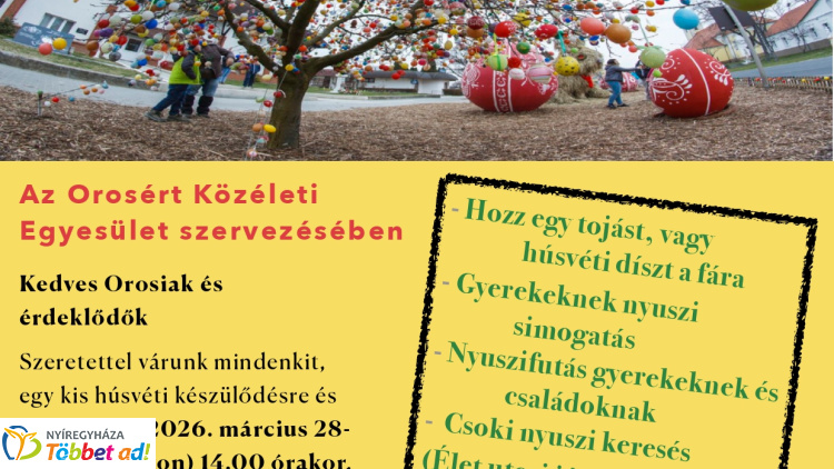 Húsvétváró családi programra hívják az orosiakat március végén  