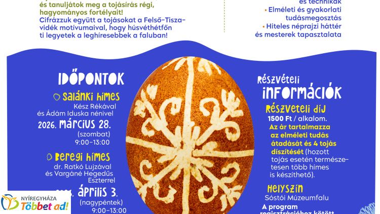 A Felső-Tisza-vidék hímes tojásainak mintáit tanulhatják meg a Sóstói Múzeumfaluban