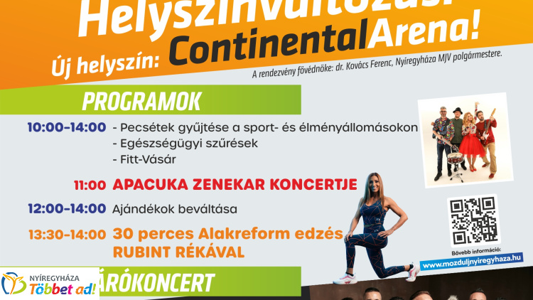 Rubint Réka, Kowalsky meg a Vega és családi programok – a Continental Arénába költözik a Fitt Stadion