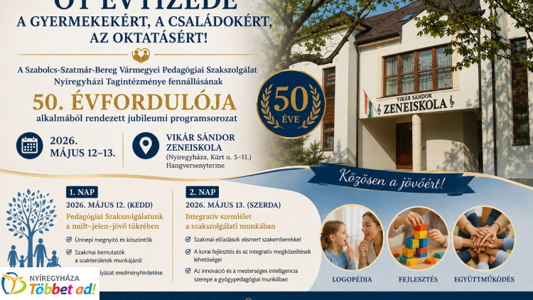  Ötvenéves jubileumát ünnepli a nyíregyházi pedagógiai szakszolgálat