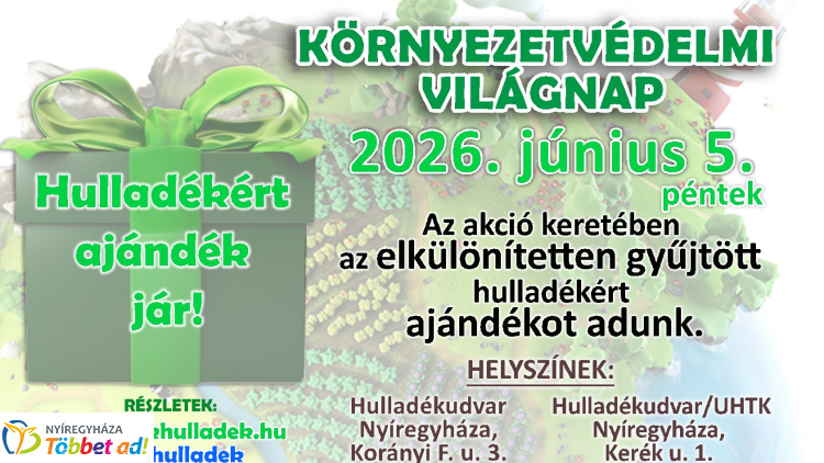 Ajándékkal ösztönzik a szelektív hulladékgyűjtést Nyíregyházán
