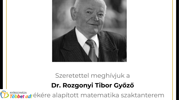 A Nyíregyházi Egyetem dr. Rozgonyi Tibor Győzőről nevezi el matematikai szaktantermét
