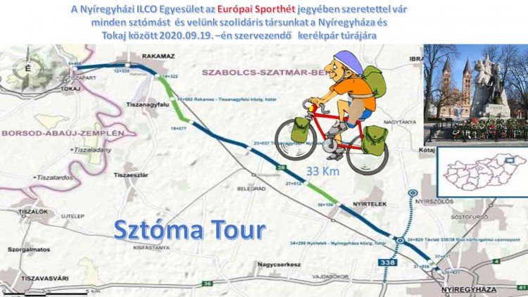 Nyíregyháza-Tokaj-Nyíregyháza kerékpártúra – „Sztóma-Tour” az Európai Sporthét keretében