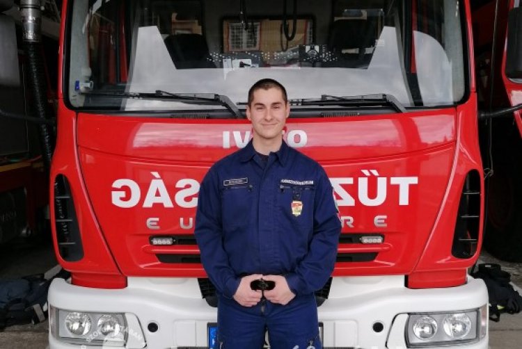 Keleten a legfiatalabb – Matyi Richárd 18 évesen került a helyi Tűzoltó-parancsnokságra
