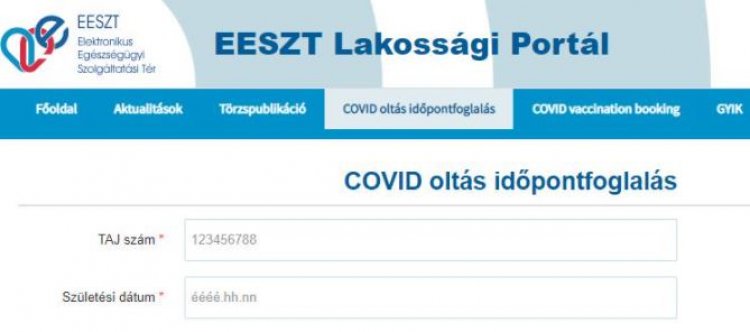 Folyamatosan nyitva van az online időpontfoglaló               