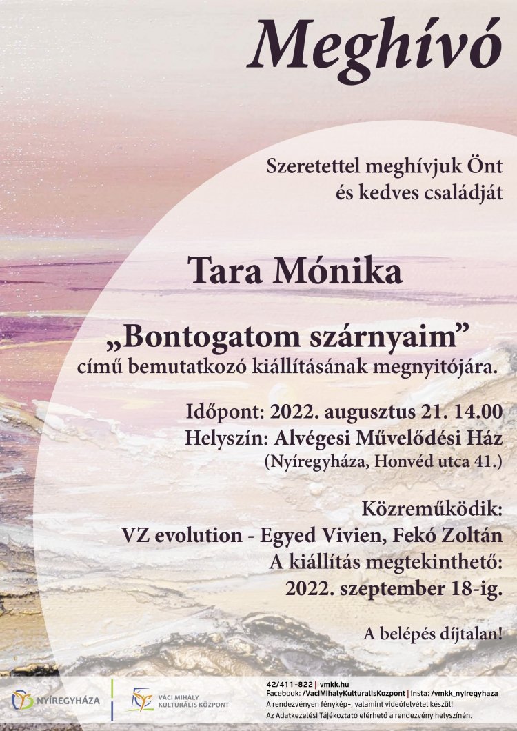 Bontogatom szárnyaim – Tara Mónika kiállítása