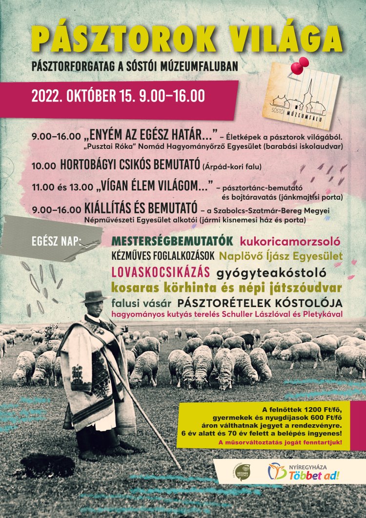 Pásztorok Világa – Pásztorforgatag a Sóstói Múzeumfaluban október 15-én
