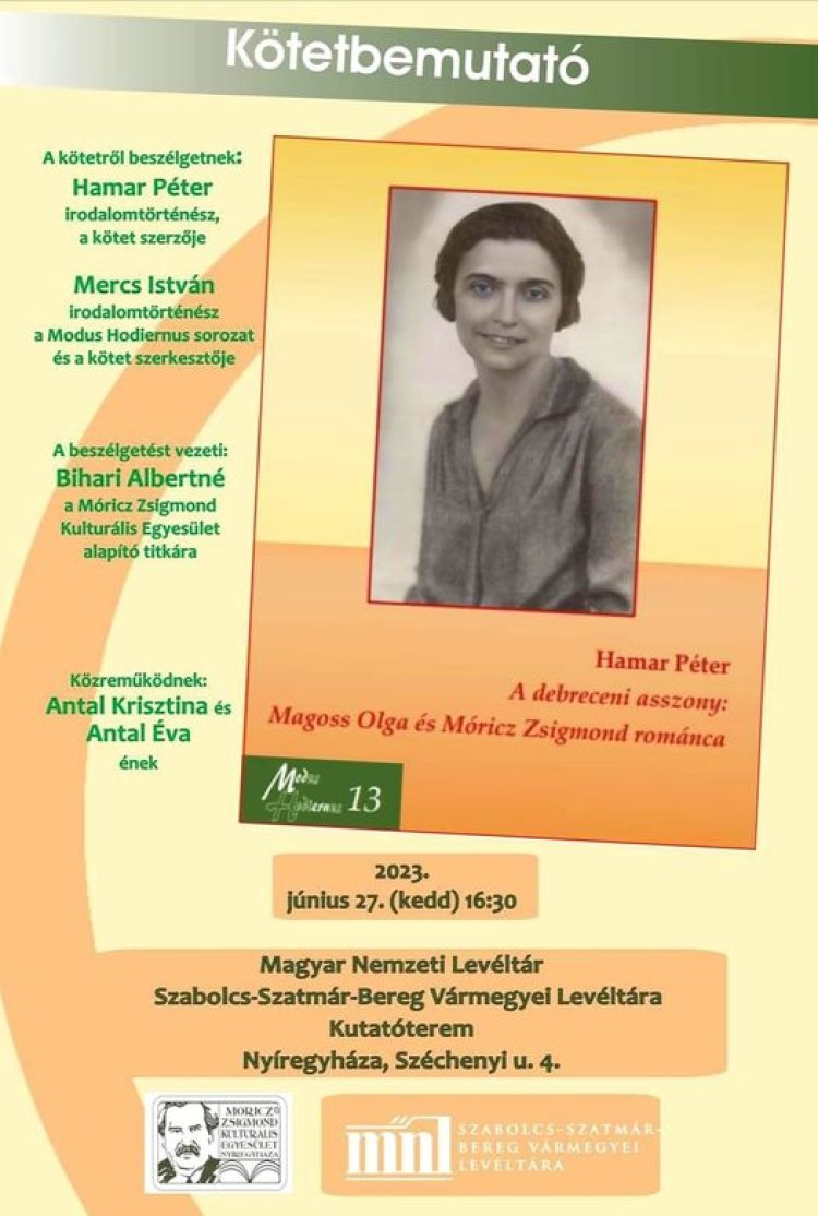 Magoss Olga és Móricz Zsigmond románca - Könyvbemutató a Levéltárban