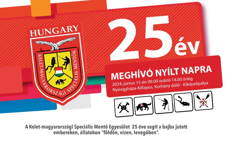 25 évesek lettek: nyílt nappal ünnepel a Kelet-magyarországi Speciális Mentő Egyesület 