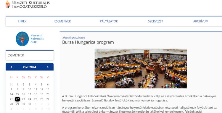 Bursa Hungarica - Figyelem! November 4-től lehet pályázni!