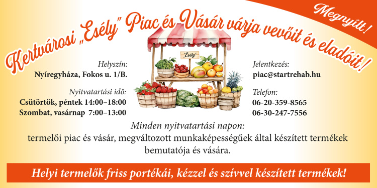 Novemberben is várja az érdeklődőket a Kertvárosi Esély Piac és Vásár