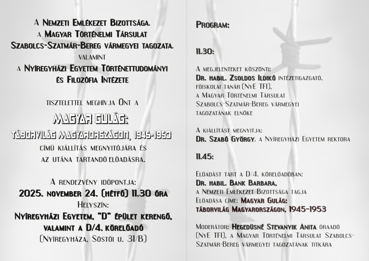 Magyar Gulág Nyíregyházán – hétfőn nyílik a megrázó történelmi kiállítás!