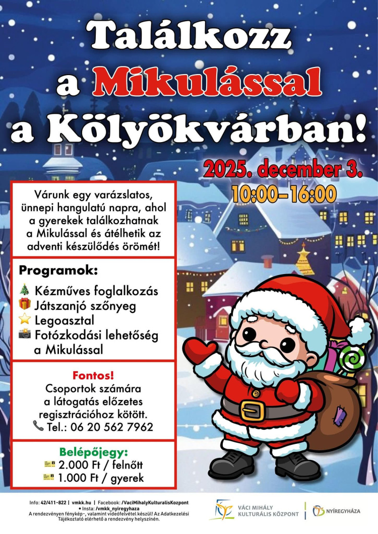 Találkozás a Mikulással: varázslatos adventi nap a Kölyökvárban