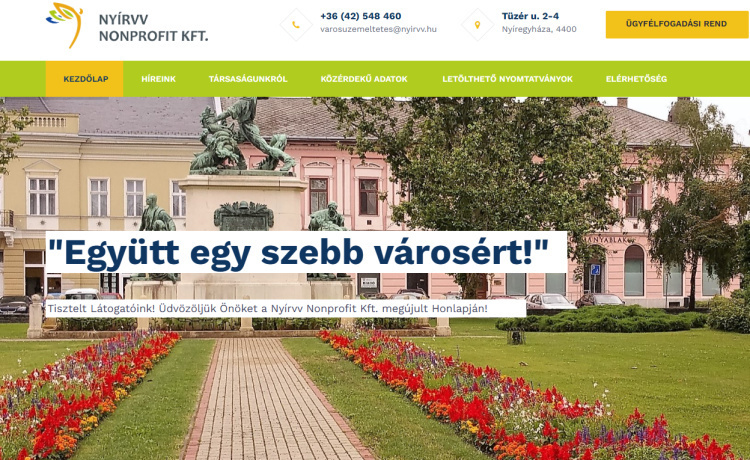 Szombaton zárva tart a NYÍRVV ügyfélszolgálata