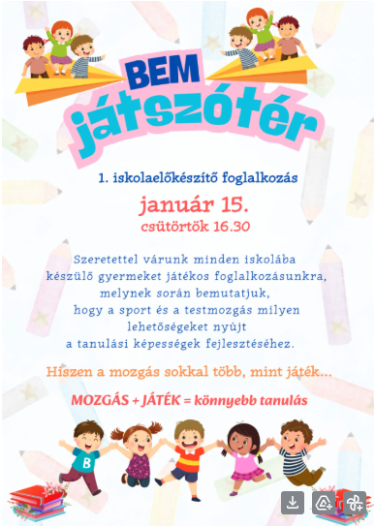Sporttal, játékkal és élményekkel készülnek az iskolára – újra indul a „bemes” iskolaelőkészítő