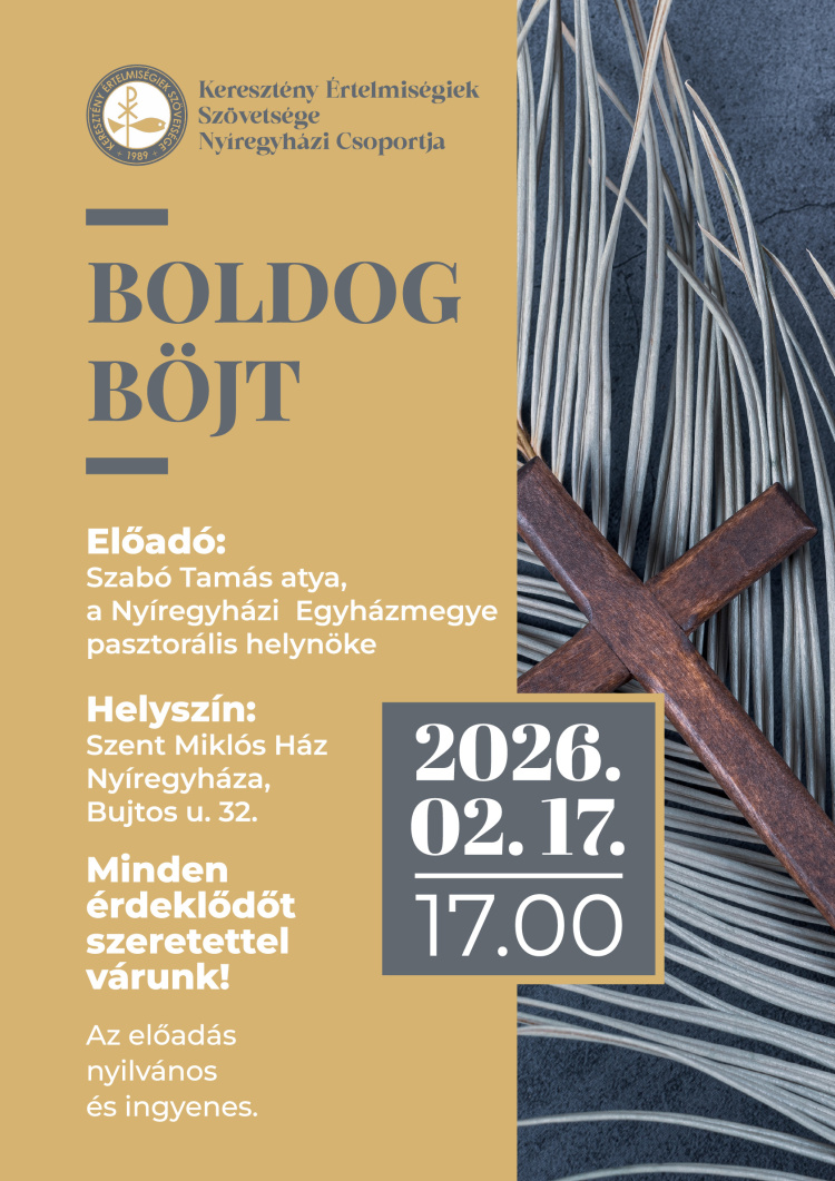 „Boldog böjt” címmel tart előadást Szabó Tamás atya Nyíregyházán