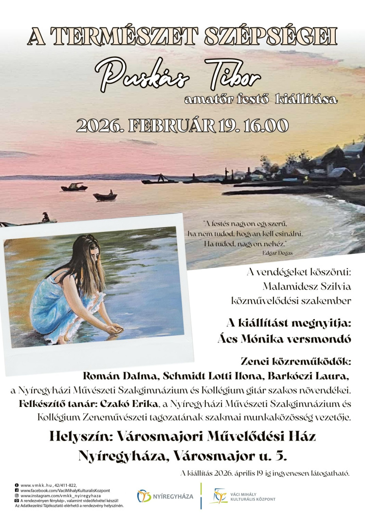 „A természet szépségei” – festménykiállításnak ad otthont a Városmajori Művelődési Ház