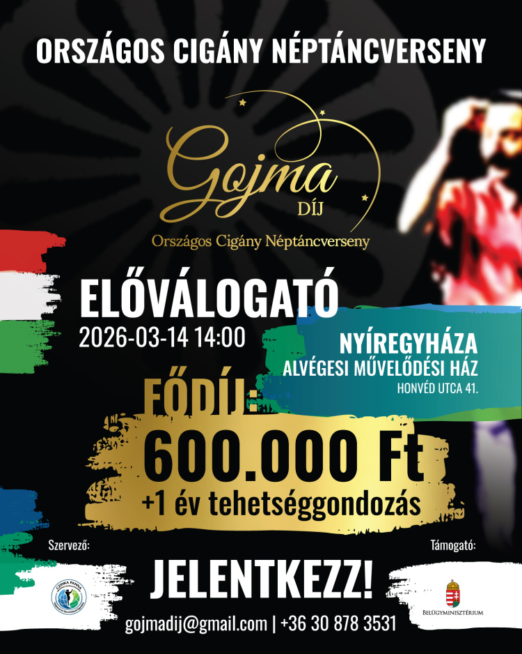 Országos Cigány Néptáncverseny – Gojma-díj előválogató Nyíregyházán