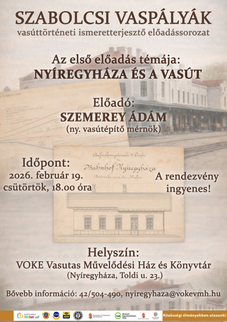 Szabolcsi vaspályák – új vasúttörténeti előadássorozat indul Nyíregyházán
