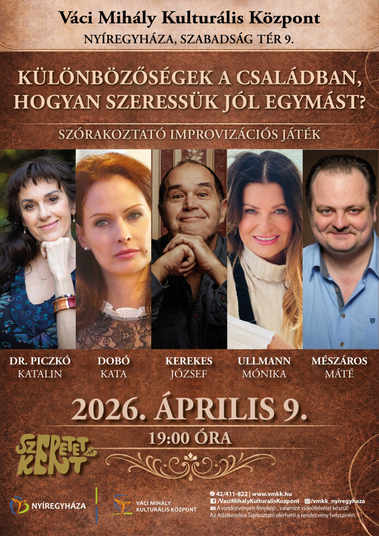 Dobó Kata és Ullmann Mónika is érkezik Nyíregyházára – különleges improvizációs est a családi kapcsolatokról