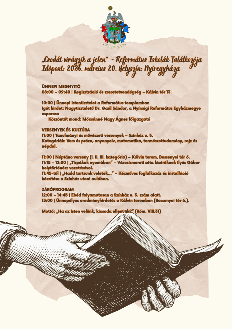 Közel 300 diák érkezik Nyíregyházára – országos református iskolai találkozót rendeznek a Jókai-iskolában