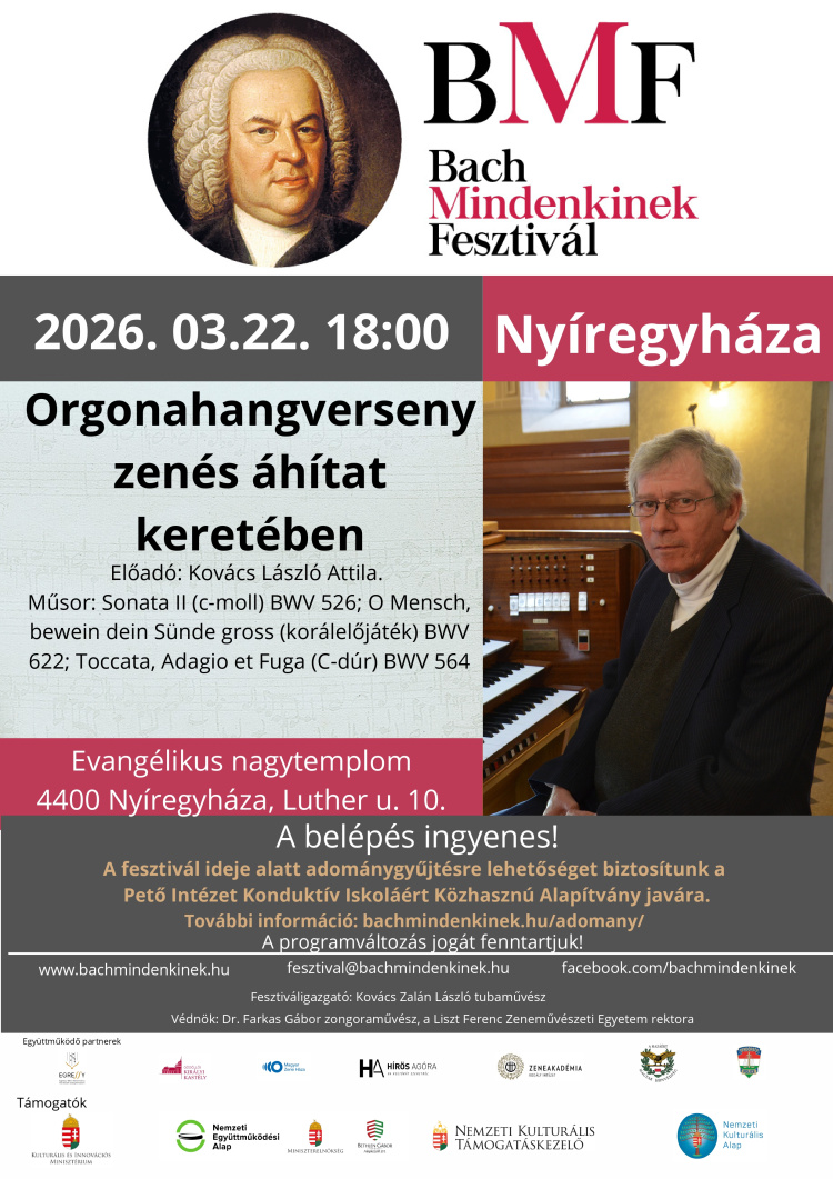 Zenés áhítatra várják az érdeklődőket az evangélikus nagytemplomba