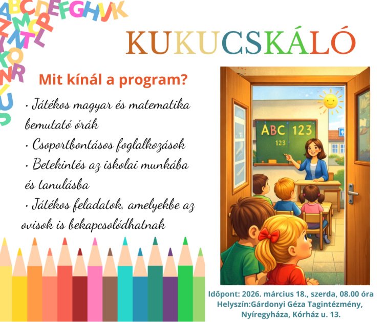 Kukucskáló programmal várja a leendő elsősöket a Gárdonyi tagintézmény