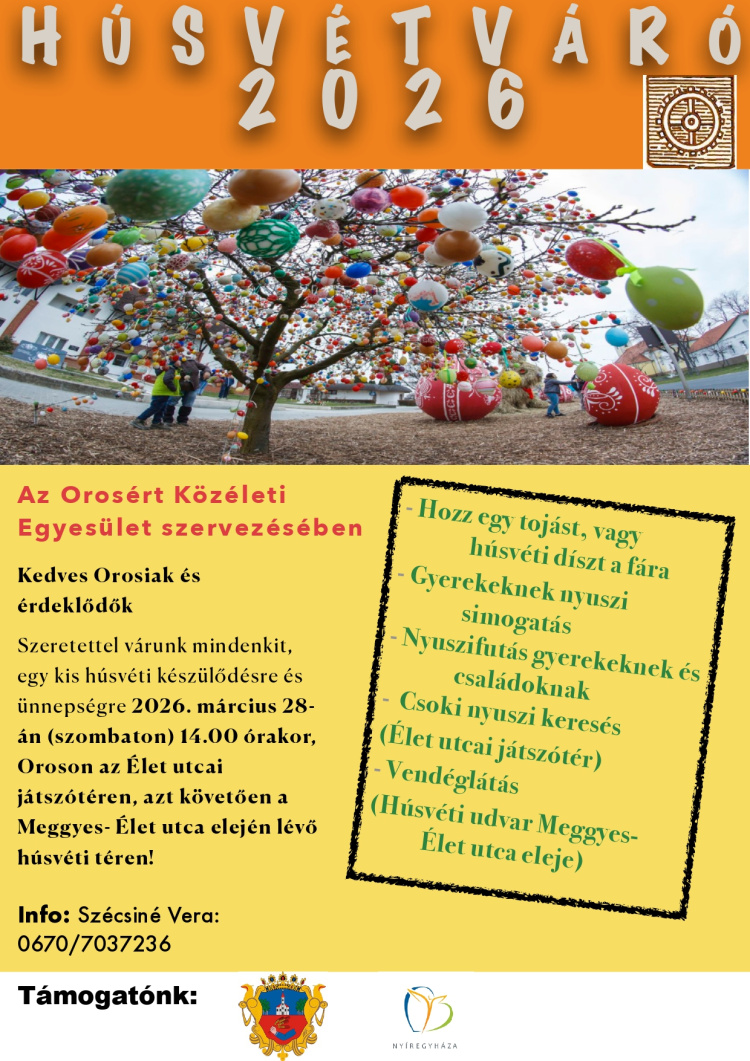 Húsvétváró családi programra hívják az orosiakat március végén  