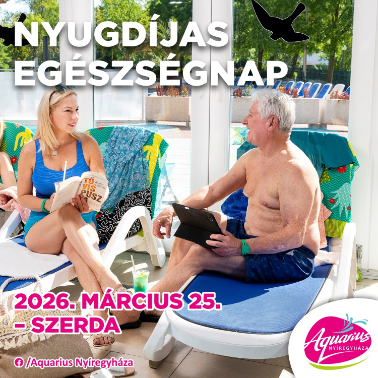 Nyugdíjas egészségnapot rendeznek az Aquarius Élményfürdőben