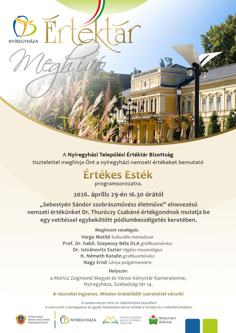 Sebestyén Sándor szobrászművész életművét mutatják be az Értékes Esték programsorozatban