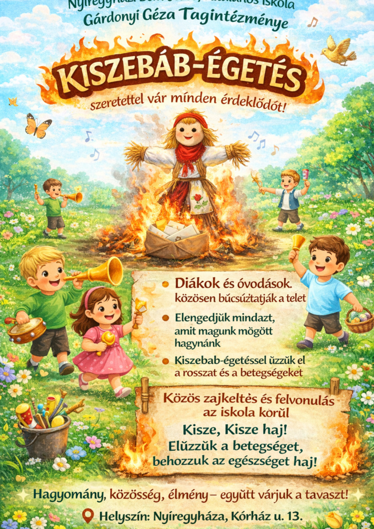 Télűző kiszebáb-égetéssel és húsvétváró programokkal készül a tavaszra a Gárdonyi tagintézmény