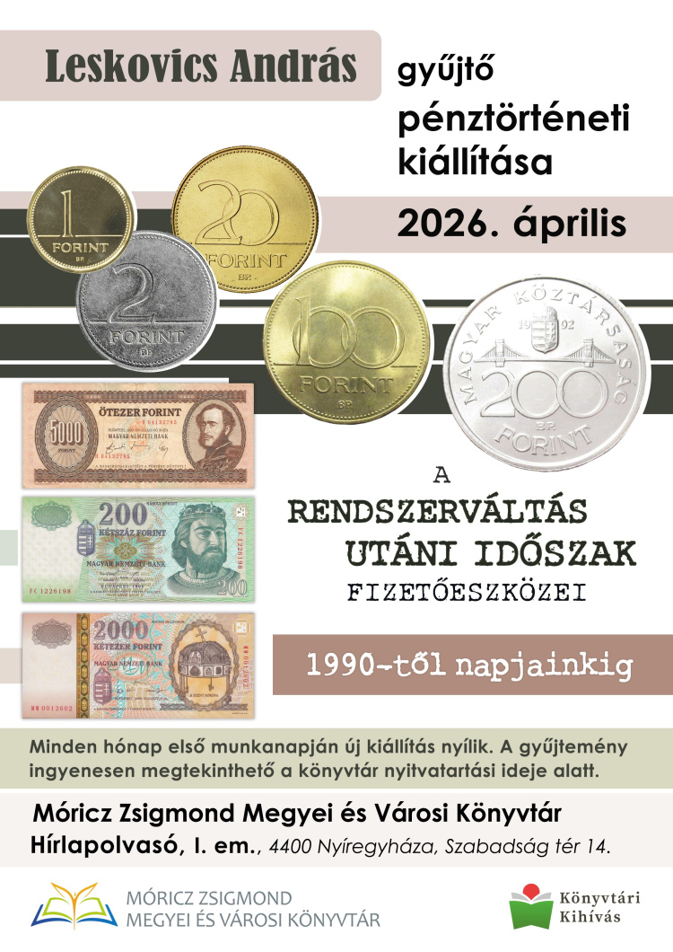 Forintok, bankjegyek és történetek – új pénztörténeti kiállítás nyílt a könyvtárban