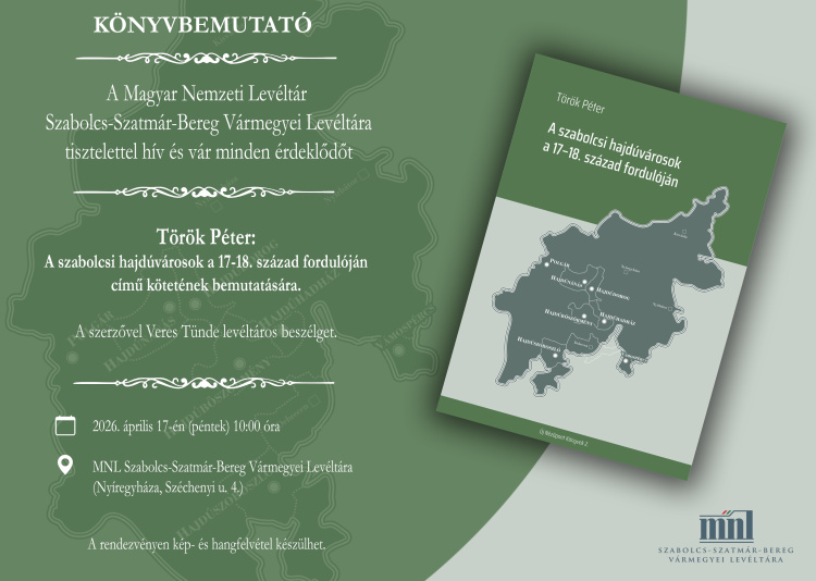 A szabolcsi hajdúvárosok múltját mutatja be Török Péter új kötete