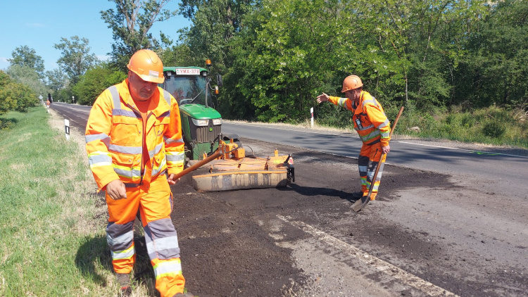 Megújul a 38-as főút Nyírtelek és Rakamaz közötti szakasza