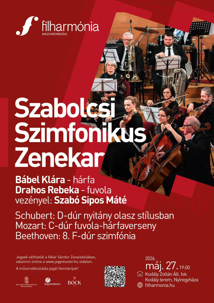 Szabolcsi Szimfonikus Zenekar ad koncertet a Filharmónia bérlet következő estjén