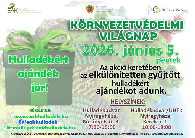 Ajándékkal ösztönzik a szelektív hulladékgyűjtést Nyíregyházán