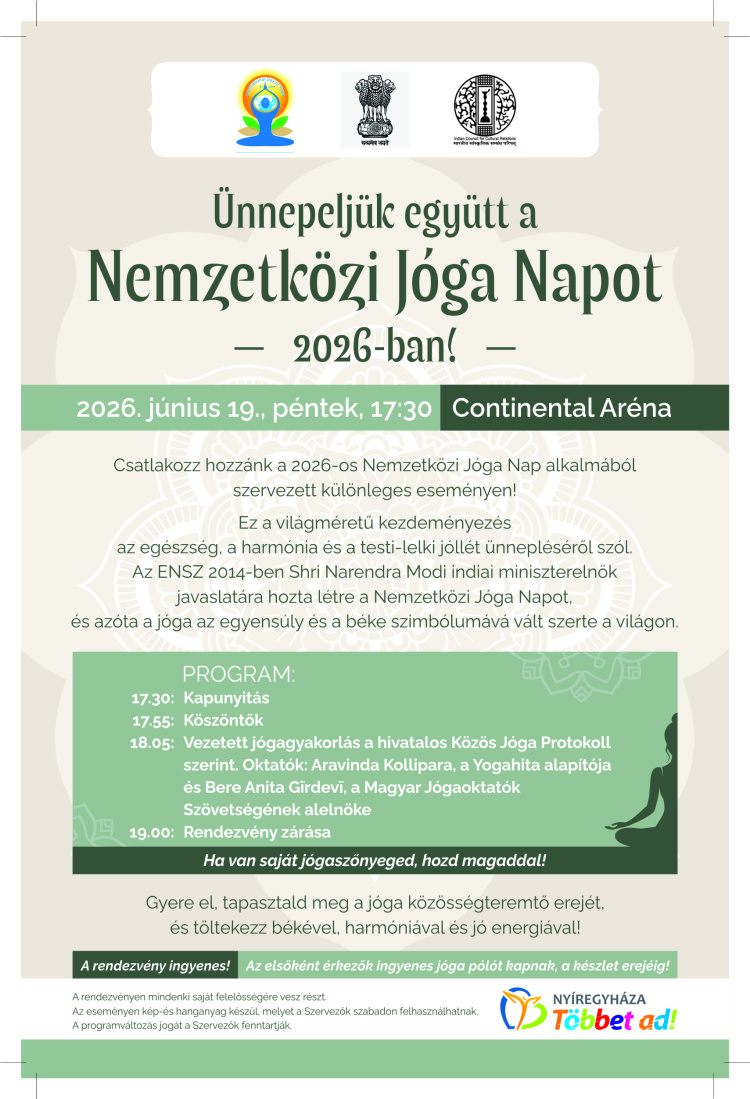 Nemzetközi Jóga Napot ünnepelnek Nyíregyházán