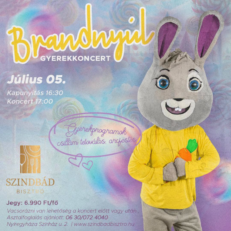 Brandyul gyerekkoncerttel várja a családokat a Szindbád Bisztró