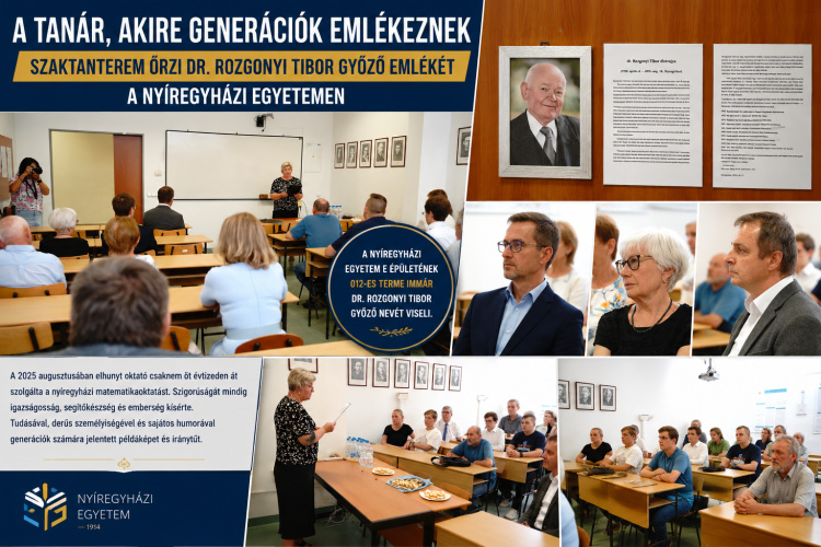 Generációk tanára volt – szaktanterem őrzi dr. Rozgonyi Tibor Győző emlékét a Nyíregyházi Egyeteme